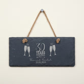 Engraved Personalised Slate Stone 30th Anniversary Plaque Gift Personalised Slate Marker ukgiftstoreonline