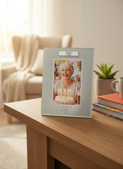 Personalised 40th Birthday Photo Frame Silver Glitter Gift Birthday Photo Frame ukgiftstoreonline