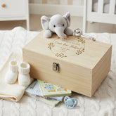 Personalised Baby Memories Large Wooden Engraved Keepsake Box Welcome To The World