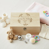 Personalised Baby Memories Large Wooden Engraved Keepsake Box Welcome To The World