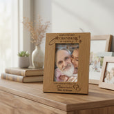 Personalised Best Grandad Portrait Engraved Wooden Photo Frame Gift grandad photo frame ukgiftstoreonline