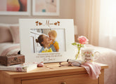 Personalised Mum Engraved White Wood Photo Frame Gift For Mothers Day or Birthday Family Photo frame ukgiftstoreonline