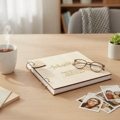 Personalised Birthday Photo Album Engraved Large Wooden Scrapbook Keepsake Gift Birthday Photo Album ukgiftstoreonline