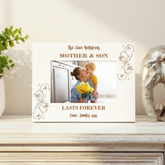 Personalised White Engraved Wooden Mother and Son Photo Frame Photo Frame ukgiftstoreonline