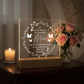 in Loving Memory of Mum Remembrance Memorial Personalised Light LED Lamp Personalised Lights ukgiftstoreonline