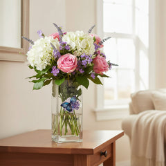 Personalised Special Mum Flower Vase Gift Present With Butterfly Personalised Flower Vase ukgiftstoreonline