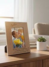 Personalised Auntie Love Heart Engraved Portrait Photo Frame Gift FW634 personalised photo frames ukgiftstoreonline