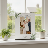 Personalised Baptism Day Elegant Photo Frame Gift With Leaves Photo Frame ukgiftstoreonline