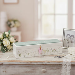 Wildflower Wooden Wedding Certificate Holder With Delicate Design Personalised Wedding Gift ukgiftstoreonline