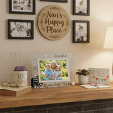 Beautiful Nan Glass and Mirror Photo Frame Gift For Mothers Day Birthday or Christmas Nan Photo Frame ukgiftstoreonline
