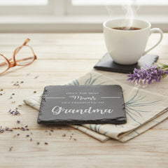 Best Mums Get Promoted To Grandma Engraved Slate Coaster Gift Personalised Slate Marker ukgiftstoreonline