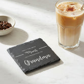 Best Mums Get Promoted To Grandma Engraved Slate Coaster Gift Personalised Slate Marker ukgiftstoreonline