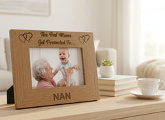 Best Mums Get Promoted To Nan Wooden Photo Frame Gift Nan Photo Frame ukgiftstoreonline