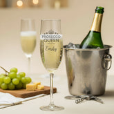Personalised Prosecco Queen Engraved Champagne Glass Gift