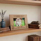 Personalised Rabbit Remembrance Memorial Engraved Wooden Photo Frame gift