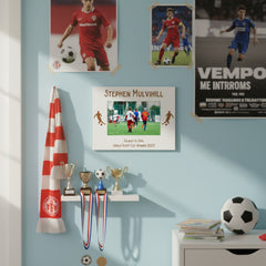 Personalised Football Photo Frame Gift White Wood Finish Photo Frame ukgiftstoreonline