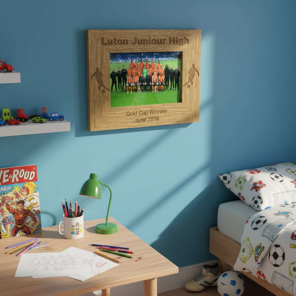 Football Team Award Gift Personalised Engraved Wooden Photo Frame Photo Frame ukgiftstoreonline