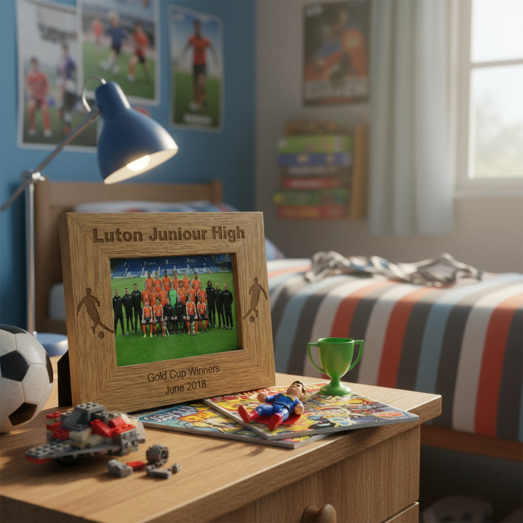 Football Team Award Gift Personalised Engraved Wooden Photo Frame Photo Frame ukgiftstoreonline