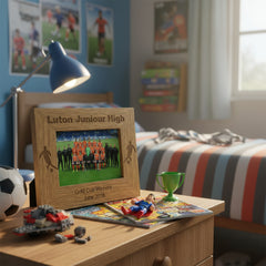 Football Team Award Gift Personalised Engraved Wooden Photo Frame Photo Frame ukgiftstoreonline