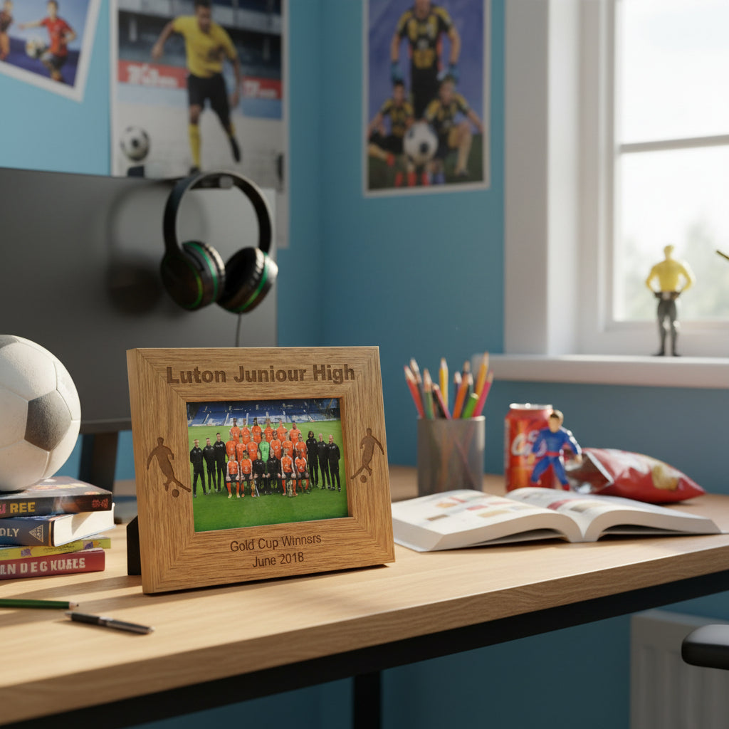 Football Team Award Gift Personalised Engraved Wooden Photo Frame Photo Frame ukgiftstoreonline
