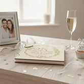 Personalised Engraved Wooden 25th Anniversary Scrapbook Photo Album Keepsake Scrapbook Guest Book ukgiftstoreonline
