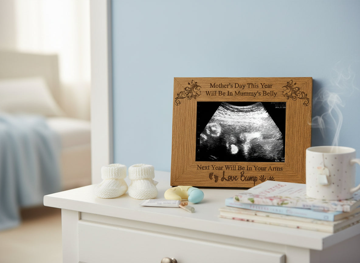 For Mum To Be Wooden Baby Scan Photo Frame Mothers Day Gift Baby Photo Frame ukgiftstoreonline