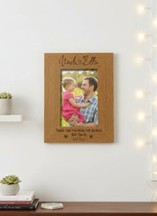 Personalised Best Uncle With Name Engraved Wooden Portrait Photo Frame Gift personalised photo frames ukgiftstoreonline