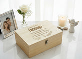 Husband Remembrance Large Engraved Wooden Memory Keepsake Box Gift Keepsake Box ukgiftstoreonline