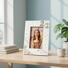21st Birthday Photo Picture Frame Gift For Her With Butterflies and Flowers Photo Frame ukgiftstoreonline Portrait