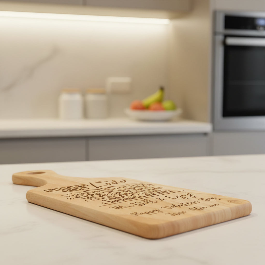Personalised Recipe for Love Chopping Board For Kitchen Decoration chopping Board ukgiftstoreonline