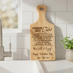Personalised Recipe for Love Chopping Board For Kitchen Decoration chopping Board ukgiftstoreonline