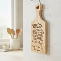 Personalised Recipe for Love Chopping Board For Kitchen Decoration chopping Board ukgiftstoreonline