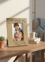 Personalised Best Stepdad Wooden Photo Frame Gift Photo Frame ukgiftstoreonline
