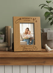 Personalised Mummy's Little Girl Photo Engraved Wooden Frame Gift Portrait Photo Frame ukgiftstoreonline 4 x 6 Inch