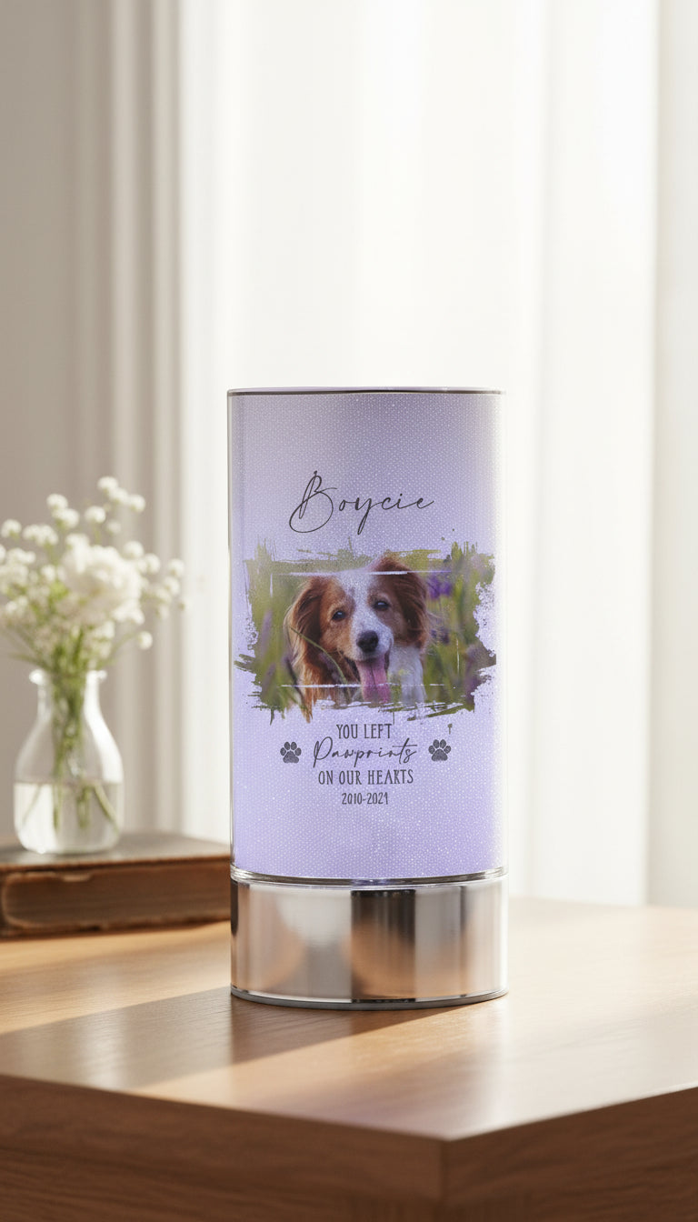 Personalised Pet Memorial Sympathy Gift Remembrance Light With Photo Personalised Lights ukgiftstoreonline