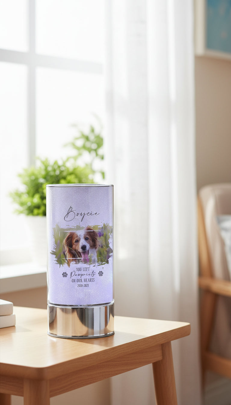 Personalised Pet Memorial Sympathy Gift Remembrance Light With Photo Personalised Lights ukgiftstoreonline