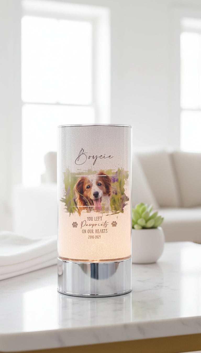 Personalised Pet Memorial Sympathy Gift Remembrance Light With Photo Personalised Lights ukgiftstoreonline