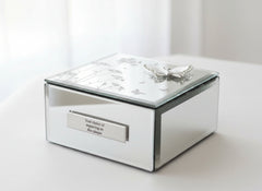 Personalised Beautiful Mirror Glass Butterfly Jewellery Box Gift For Her Personalised Jewellery Box ukgiftstoreonline