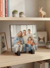 Personalised Printed Matte Rock Slate Any Photo Square Gift Personalised Rock Slate ukgiftstoreonline