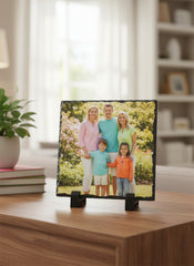 Personalised Printed Matte Rock Slate Any Photo Square Gift Personalised Rock Slate ukgiftstoreonline