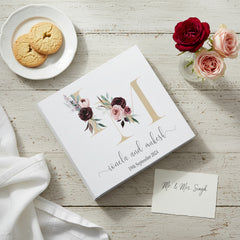 Personalised Initials Wedding Photo Album Gift for Couple 6x4" Gift Boxed wedding photo album ukgiftstoreonline