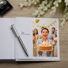 Personalised 40th Birthday Photo Album Gift With Gold Balloons Birthday Photo Album ukgiftstoreonline