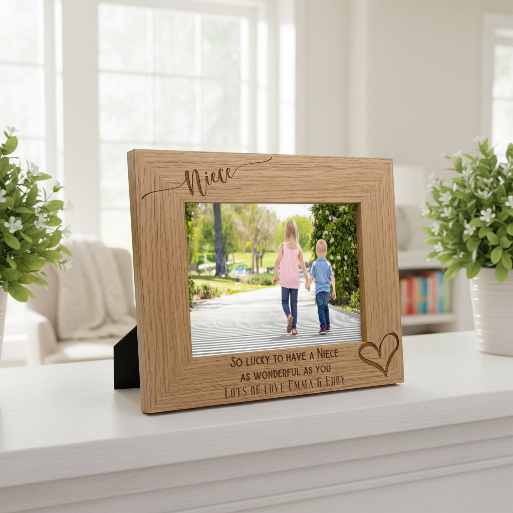 Personalised Niece As Wonderful As You Photo Engraved Wooden Frame gift Niece Photo Frame ukgiftstoreonline