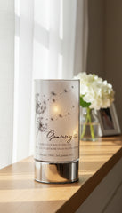 Personalised Granny In Loving Memory Led Lamp With Dandelions Sympathy Gift Personalised Lights ukgiftstoreonline