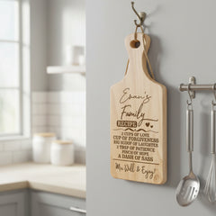 Personalised Family Rules Love Chopping Board For Kitchen Decoration chopping Board ukgiftstoreonline