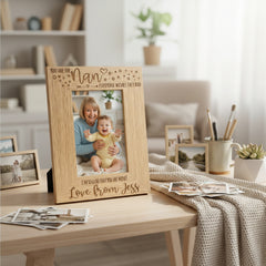 Personalised You Are The Nan Photo Frame Portrait Engraved Oak Wood Finish Nan Photo Frame ukgiftstoreonline