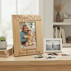 Personalised You Are The Nan Photo Frame Portrait Engraved Oak Wood Finish Nan Photo Frame ukgiftstoreonline