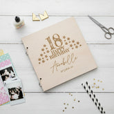 Personalised Large Engraved Wooden Any Age Birthday Guest Book Scrap Book Album Birthday Photo Album ukgiftstoreonline
