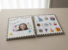Personalised Large Engraved Wooden Any Age Birthday Guest Book Scrap Book Album Birthday Photo Album ukgiftstoreonline