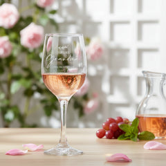 Personalised Fabulous Grandma Engraved Wine Glass Gift with Sentiment Personalised Wine Glasses ukgiftstoreonline